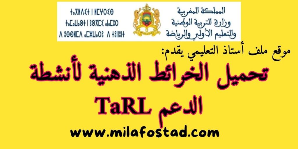 الخرائط الذهنية لأنشطة الدعم TaRL